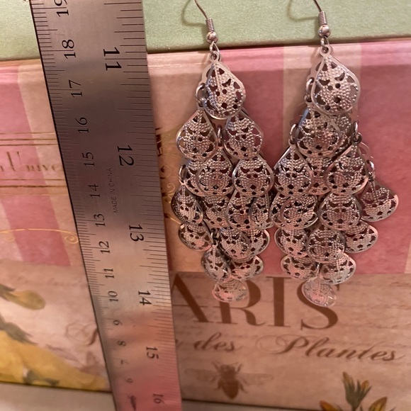 Steel Chandelier Earrings - Picture 3 of 3